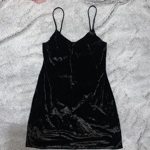Hollister Black Velvet Slip Dress